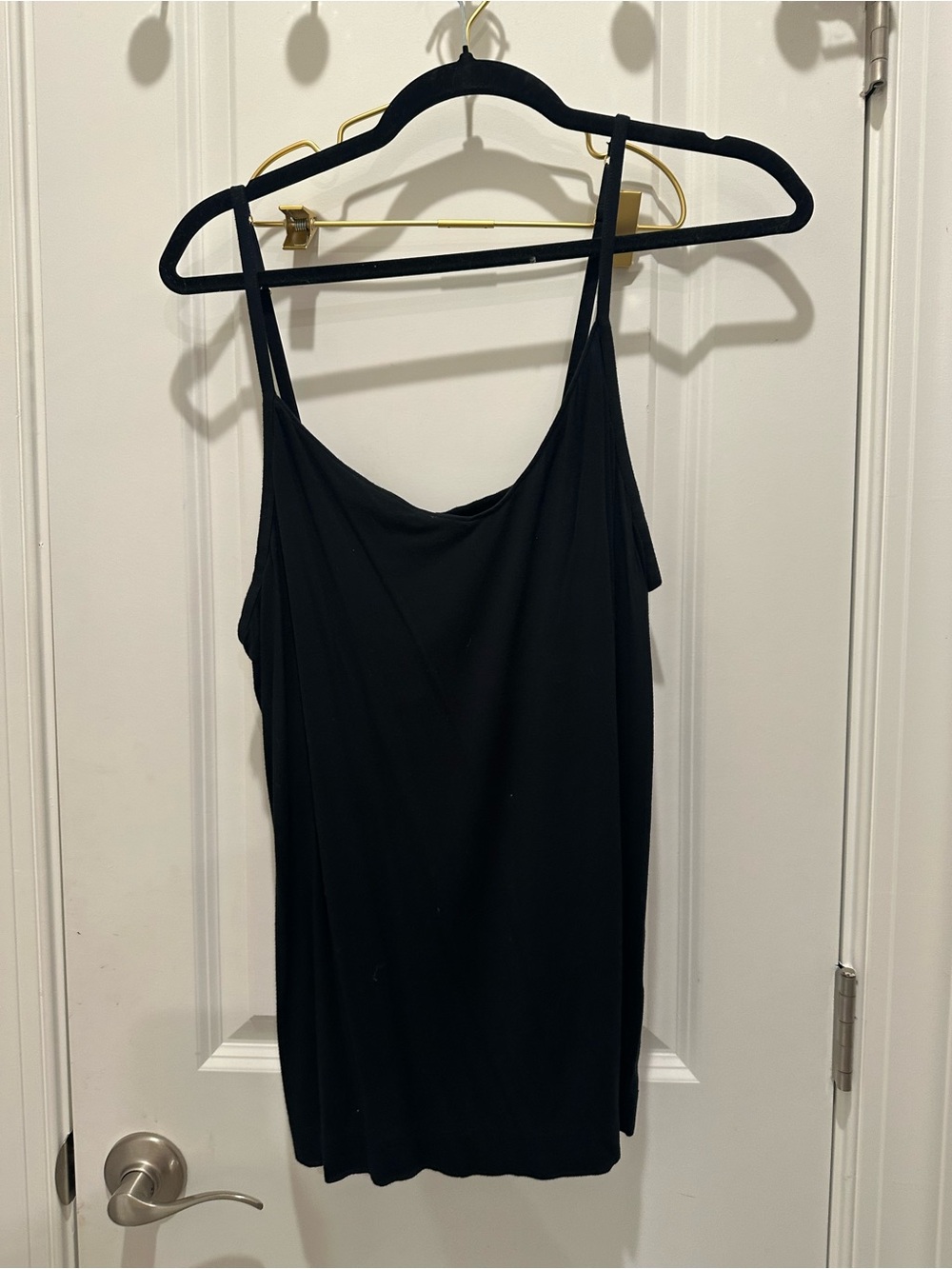 Soma Black Slip Tank with Thin Straps